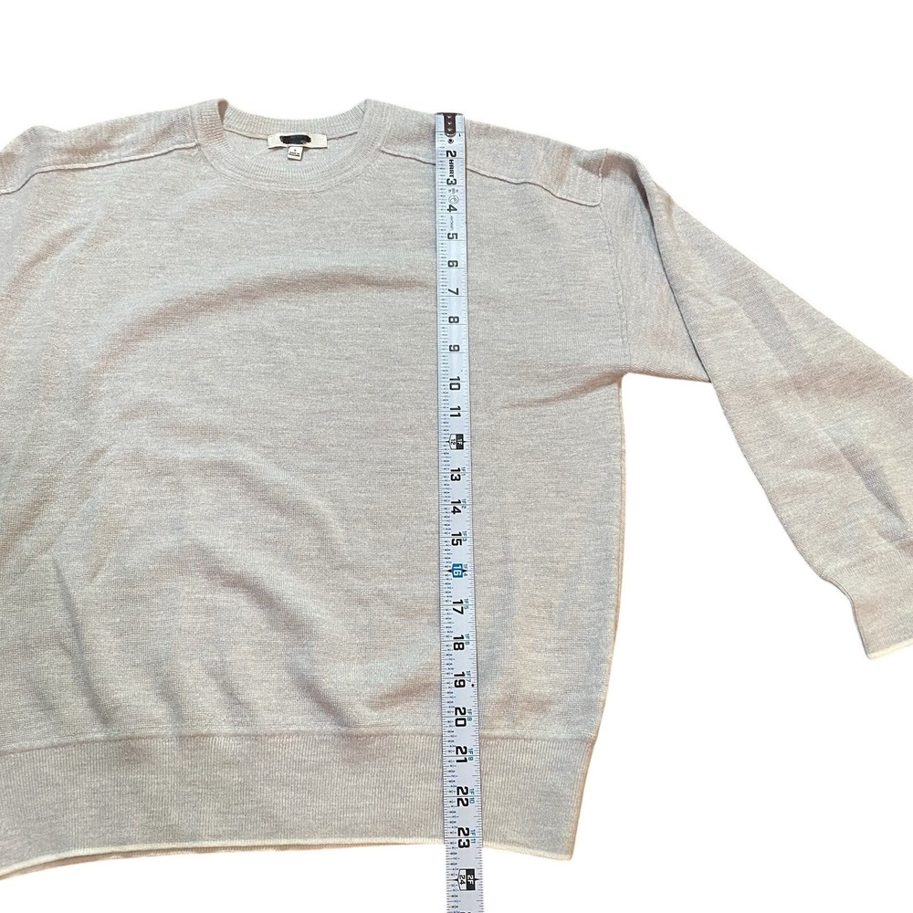 Madewell NWT Women's 100% Merino Wool Light Gray Crewneck Pullover Sweater Small - Picture 7 of 7